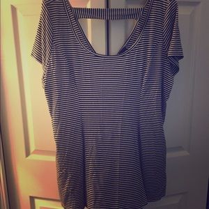 Structured striped top